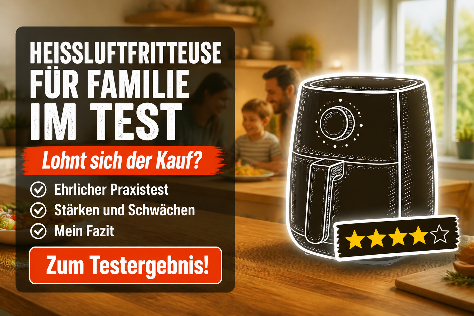 Heißluftfritteuse für Familie: Die besten Modelle 2026 im Test