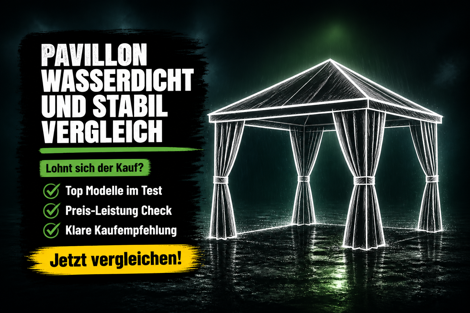 Pavillon wasserdicht und stabil im Vergleich 2026
