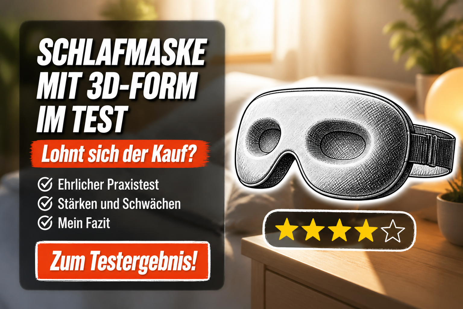Schlafmaske 3D-Form Test 2026