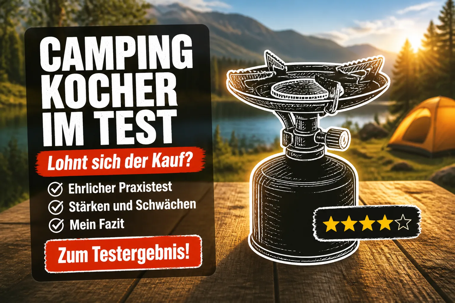 Camping Kocher Test
